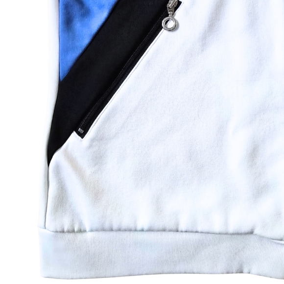 Daily Sports Zara Jacket Long Sleeve Full Zip Pockets Golf Blue White Medium - Picture 3 of 8